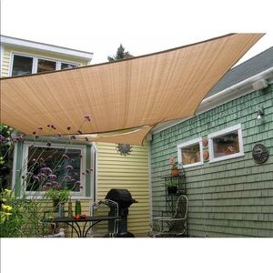 Shade&Beyond 8' x 10' Sun Shade Sail Canopy Rectangle Sand, UV Block Sunshade